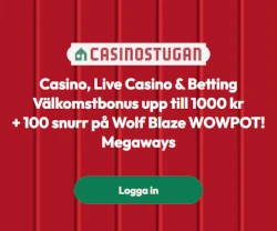 Välkomstbonus upp till 1000 kr + 100 snurr på Wolf Blaze WOWPOT