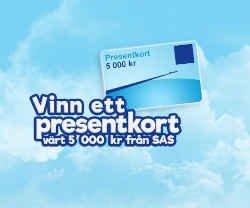 Vinn 5000 kr presentkort till flyg