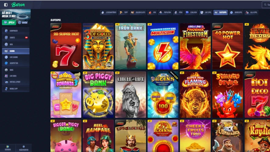 Slots på onlinecasino